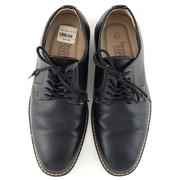 Classic Black Leather Men's Shoes - Picture 3 of 15